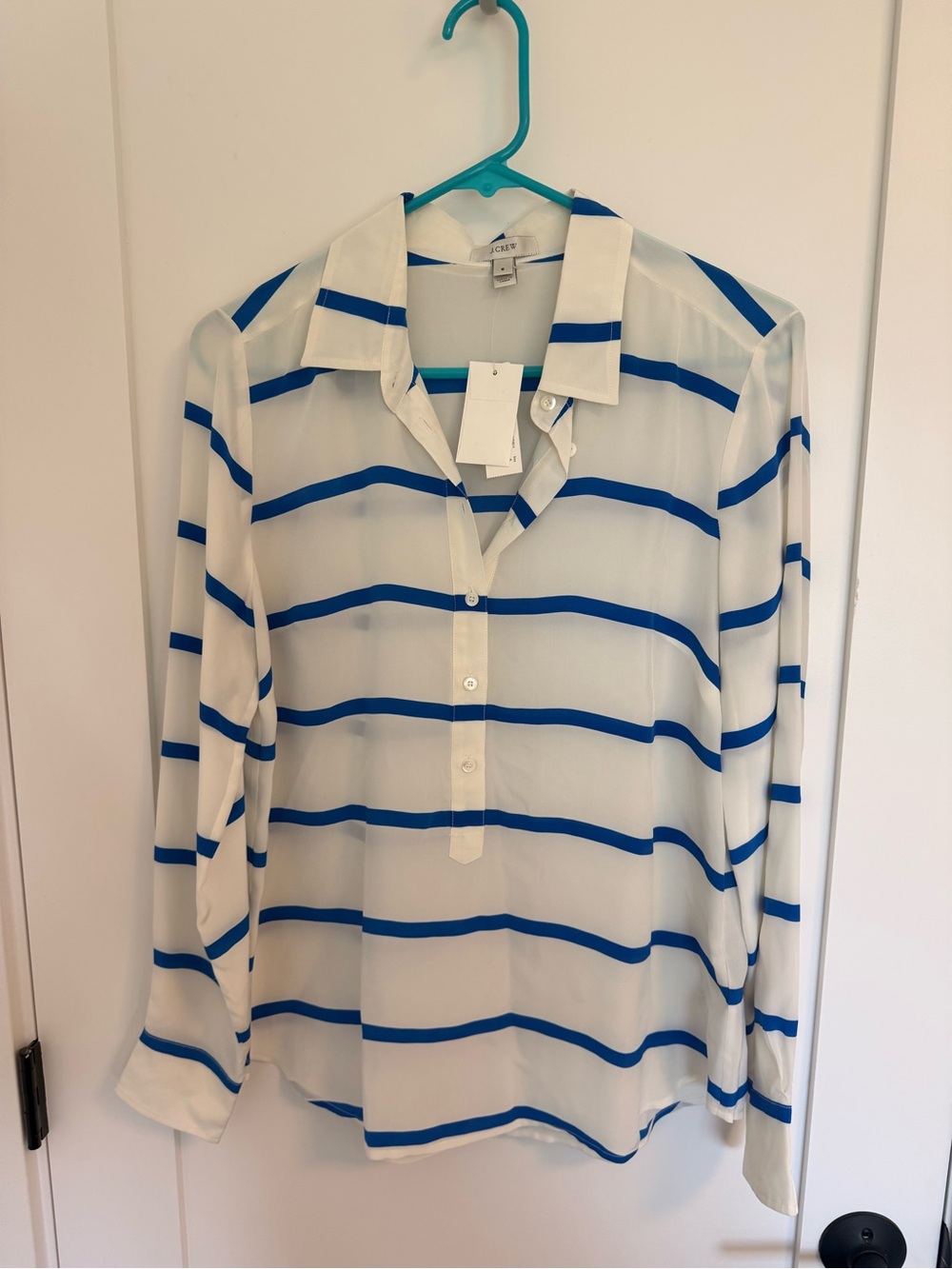 NWT Jcrew Striped Longsleeve Blouse